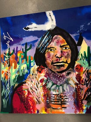 Espen Hagen - Espen Greger Hagen - Indians - gesigneerde zeefdruk op papier kopen? Bied vanaf 100!