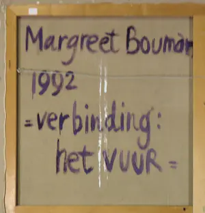 Margreet Bouman - Acryl op doek, Het Vuur - Ingelijst kopen? Bied vanaf 200!