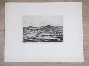 Carl C. van Niekerk - Spaans landschap - Ets kopen? Bied vanaf 30!