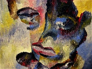 Henk Klinkhamer - Non-Conformist - Fraai Expressionistisch portret "Zigeuner" gesigneerd kopen? Bied vanaf 1!