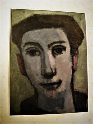 Jan Battermann - Amsterdam 1954 -Ingetogen olieverf "Zelfportret in avondsfeer" gesigneerd kopen? Bied vanaf 30!