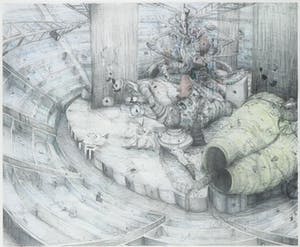 Robbie Cornelissen - Handgekleurde computerprint, When the circus comes to town - Ingelijst (Groot) kopen? Bied vanaf 50!