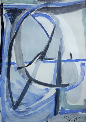 Bram van Velde - Gesigneerde litho - "Clarté MP 134" - Ingelijst kopen? Bied vanaf 350!
