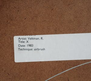 Niet of onleesbaar gesigneerd - Veltman: Airbrush op papier: Farao- 1983 kopen? Bied vanaf 1!