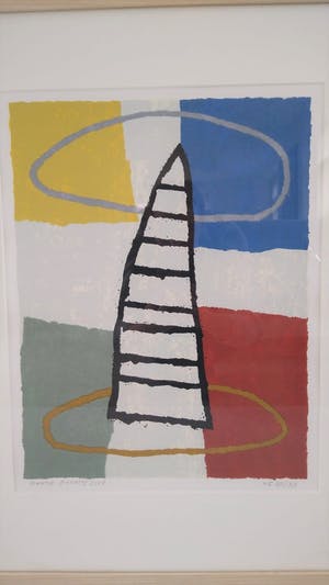 Harrie Gerritz - Kleurrijke zeefdruk van de bekende kunstenaar Harrie Gerritz (1940, Wychen), "To kopen? Bied vanaf 45!