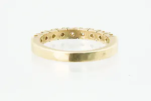 Elegante 18krt geel-gouden & 0.35ct diamanten dames rijring kopen? Bied vanaf 250!