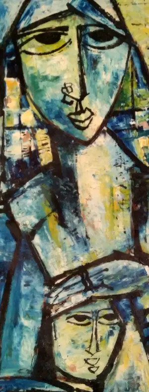 Niet of onleesbaar gesigneerd - A. Charles, 'Moeder en kind', jaren '60 kopen? Bied vanaf 1!