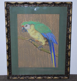 Hugo Berten - Papegaai - uit Berten's kunsthandel in Laren ca. 1930 kopen? Bied vanaf 110!