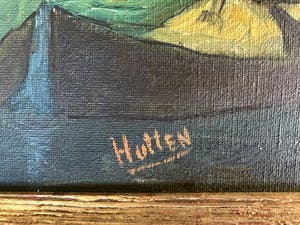 Johannes Franciscus Hutten - Schilderij bosgezicht met watertje. kopen? Bied vanaf 55!