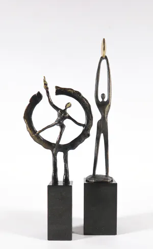 Hans Kuyper - & Corry Ammerlaan - Lot van twee verbronsde beelden kopen? Bied vanaf 1!