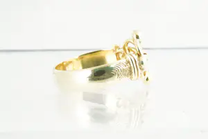 28 - Bijzondere 14 Krt geelgouden unisex  gevlochten ring - gekeurd kopen? Bied vanaf 150!