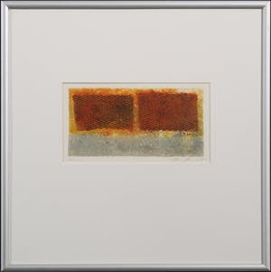 Thea Figee - Monotype, Compositie met twee vlakken - Ingelijst kopen? Bied vanaf 10!