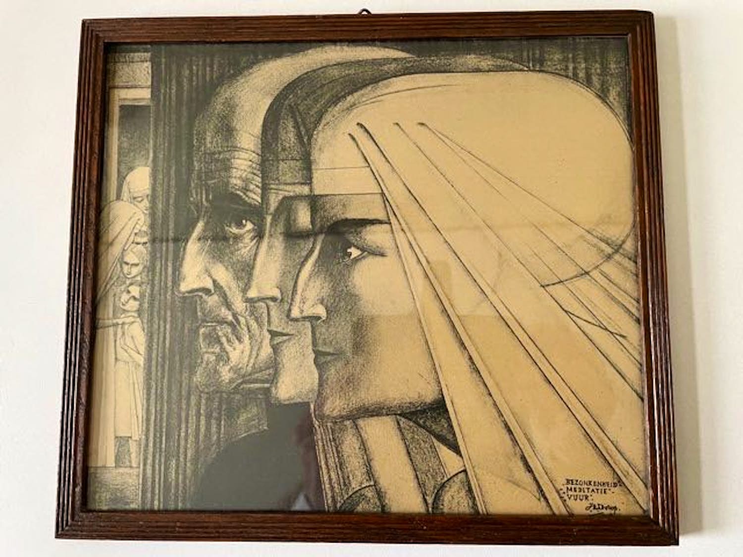Jan Toorop - "Bezonkenheid, Meditatie, Vuur." verkocht voor € 40!