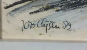 Joos Clijsen - 3 x Gemengde techniek op board, Zonder titel - Ingelijst kopen? Bied vanaf 100!