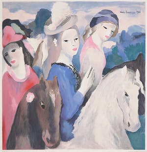 Marie Laurencin - Litho, Drie vrouwen met paarden / Orphelins d'Auteuil kopen? Bied vanaf 1!