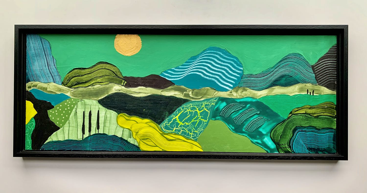 Ronald Boonacker - Route du Soleil VIII, Limited edition, Acryl *CERTIFICAAT van echtheid kopen? Bied vanaf 195!