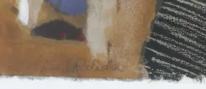 Liesbeth Rahder - Zeefdruk op geschept papier, Zonder titel (De Kat)- Ingelijst kopen? Bied vanaf 50!