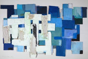 Meertje Kaal - Gemengde techniek o.a. collage en acryl op karton, Zonder titel (Groot) kopen? Bied vanaf 1!