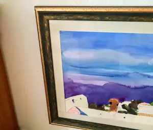 Friedrich Schiemann - Aquarell Gemälde Südliche Landschaft 1981 signiert Größe 80 x 100 cm kopen? Bied vanaf 320!