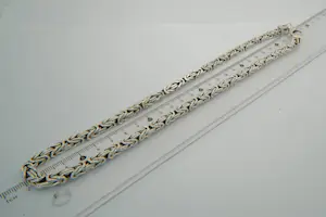 5- Forse & massief  1e gehalte (925) Zilveren collier - Konings schakel kopen? Bied vanaf 160!