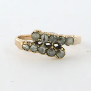 14k rosé gouden ring bezet met roos geslepen diamant 0.25ct - rm 17 kaufen? Bieten Sie von 240!