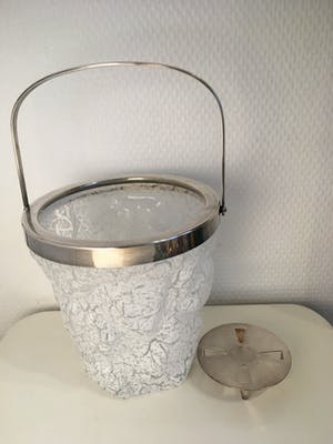 WMF - Frosted glas, verzilverde ijsemmer kopen? Bied vanaf 45!
