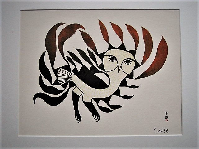 Kenojuak Ashevak - Bijzondere Canada Inuit Kunst ! gesigneerde Litho kopen? Bied vanaf 1!