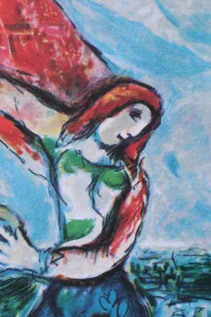Marc Chagall - Geliefden op de daken van Parijs, gesigneerde LITHOGRAAF, 500 exemplaren kopen? Bied vanaf 100!