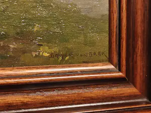 Bernard van Beek - Olieverf op paneel, Koeien Melken kopen? Bied vanaf 295!