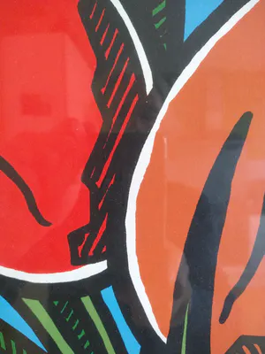 Henk Schiffmacher - Tulpen - zeefdruk, ingelijst kopen? Bied vanaf 75!