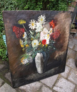 Leo van Waegeningh - Olieverf op doek , Bloemstilleven – Groot – ca. 1940 – Kunstzaal Kleykamp kopen? Bied vanaf 175!