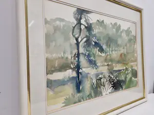 Hen Euverman - Rivier in boslandschap kopen? Bied vanaf 20!