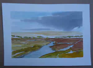 Franklin Meijer - Terschelling - 4 x aquarel studies kopen? Bied vanaf 20!
