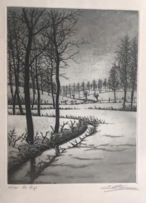 Buy Emiel De Cooman - ets Landschap " De Rijt " 31/100? Bid from 79!
