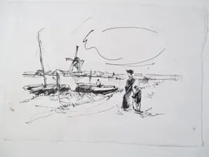 Niet of onleesbaar gesigneerd - 12 x Aquarel/Tekening div. Kunstenaars Landschap kopen? Bied vanaf 1!