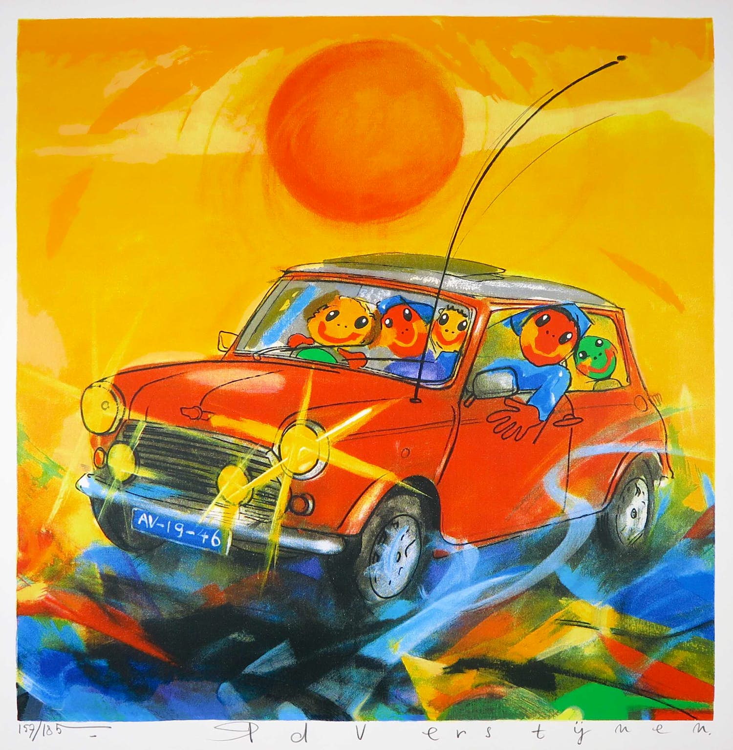 Ad Verstijnen - Zeefdruk, Austin 7 kopen? Bied vanaf 1!