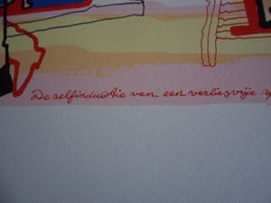 Huibert van Dorp - Zeefdruk, "Magnetische Flux". kopen? Bied vanaf 35!