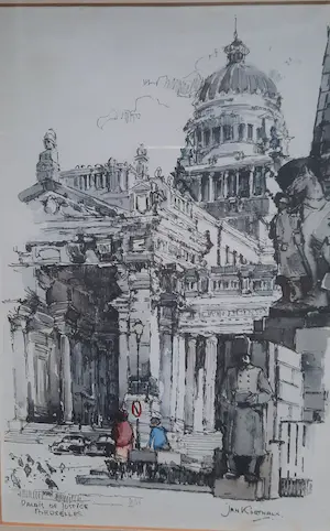 Jan Korthals - Inkttekening en aquarel, Ronco kopen? Bied vanaf 75!