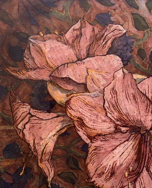 Marcel Schellekens - Kleurenets - 'Amarylissen' - Ingelijst kopen? Bied vanaf 150!