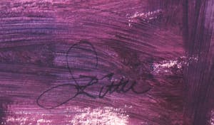 Franscz Witte - Acryl op papier, Geel-blauw-paars compositie kopen? Bied vanaf 1!