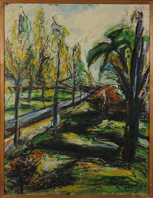 Antoine van der Pas - Acryl op paneel, Herfstlandschap - Ingelijst (Groot) kopen? Bied vanaf 60!