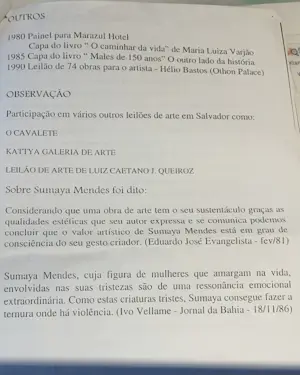 Niet of onleesbaar gesigneerd - Sumaya Mendes - Salvador Brazil kopen? Bied vanaf 1!