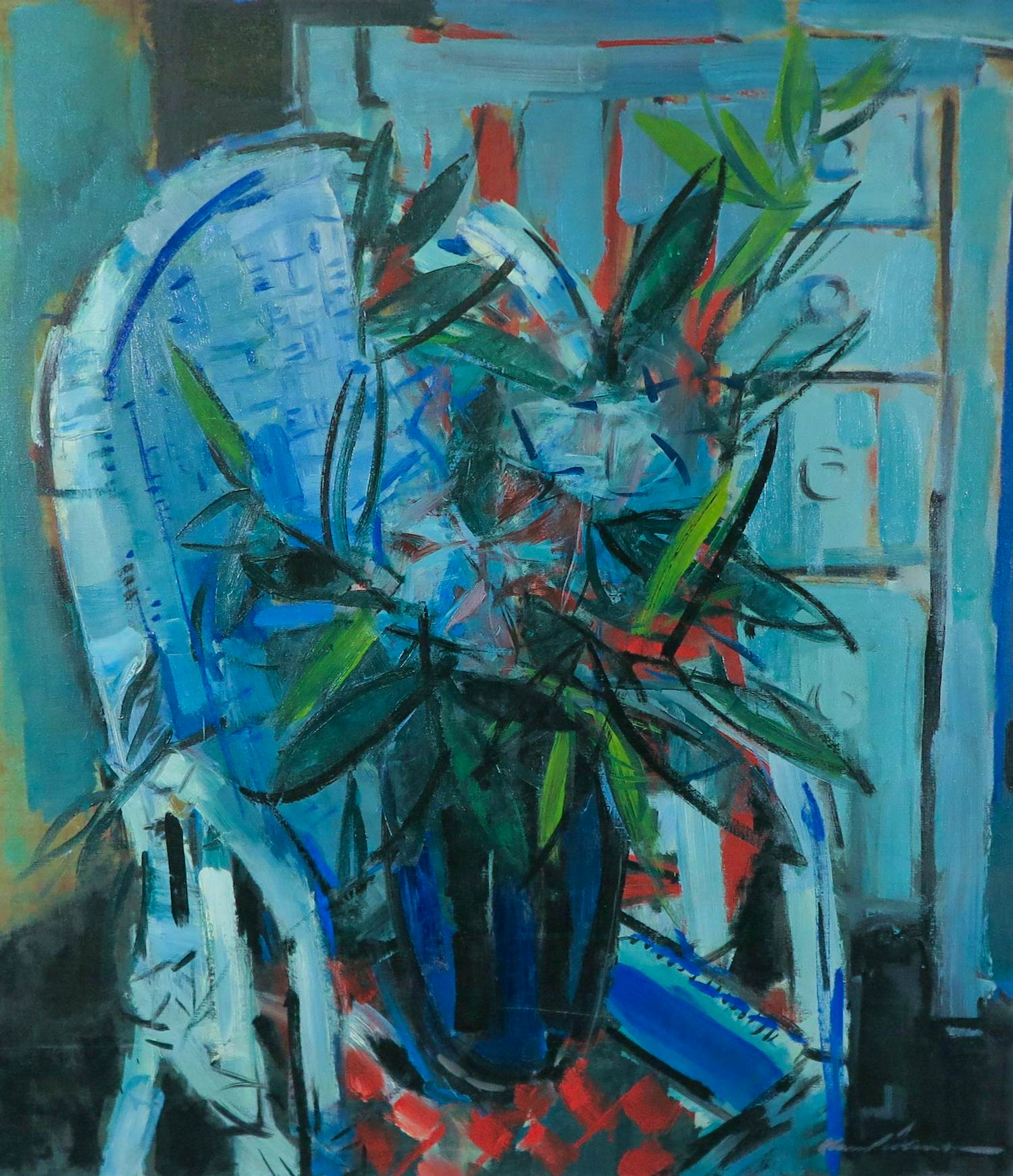 Henk Willemse - Olieverf op doek, Stilleven met bloemen. kopen? Bied vanaf 250!