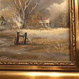 Niet of onleesbaar gesigneerd - Twee miniatuur landschapjes. kopen? Bied vanaf 1!