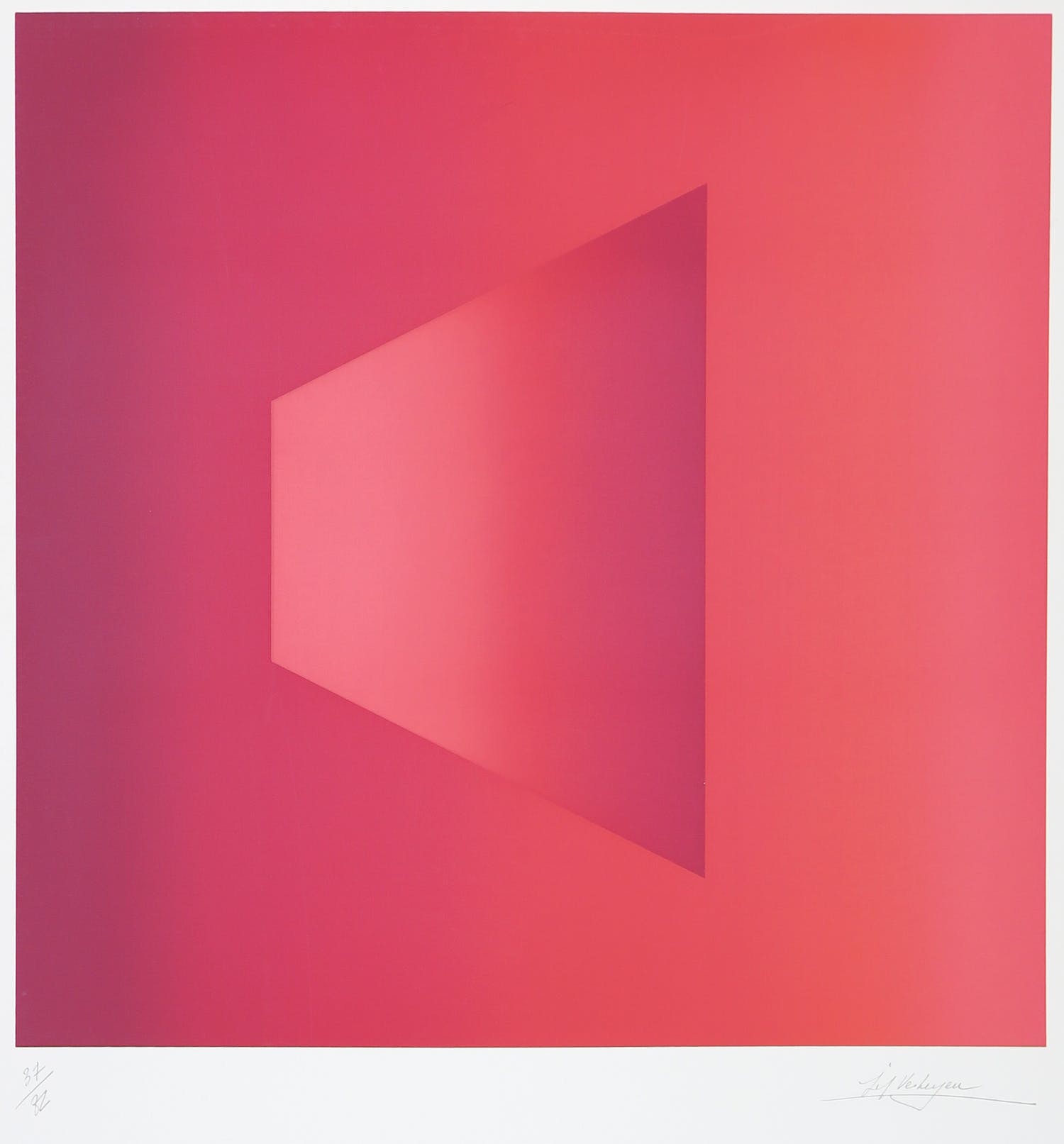 Jef Verheyen - Zeefdruk, Geometrisch abstracte compositie Verkocht ...