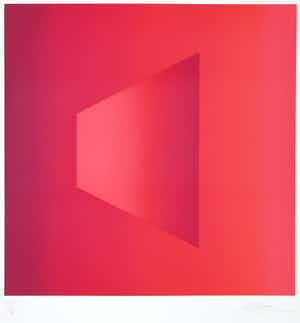 Jef Verheyen - Zeefdruk, Geometrisch abstracte compositie verkocht voor € 200!