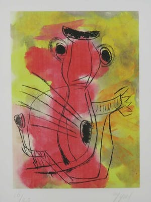 Karel Appel - Zeefdruk en ets, Daydream Stories - Ingelijst kopen? Bied vanaf 1!