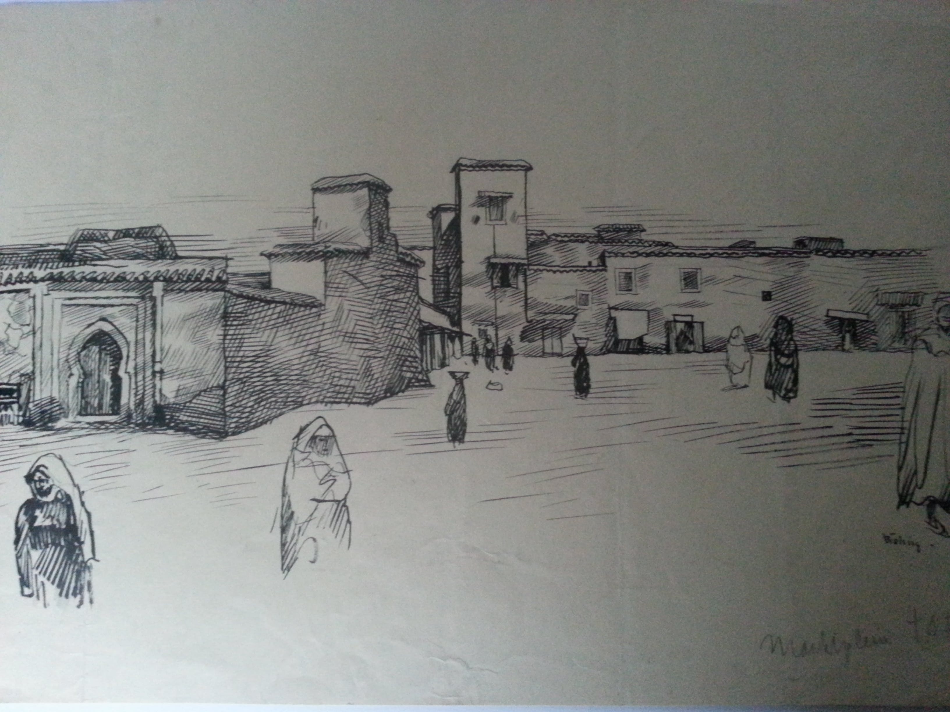 Herman Bieling - 4x Schetsen op papier verkocht voor € 1!