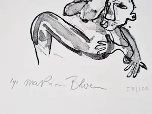 Marion Bloem - Karakteristieke Litho - oplage 100 - moeder en kinderen - potloodgesigneerd kopen? Bied vanaf 25!