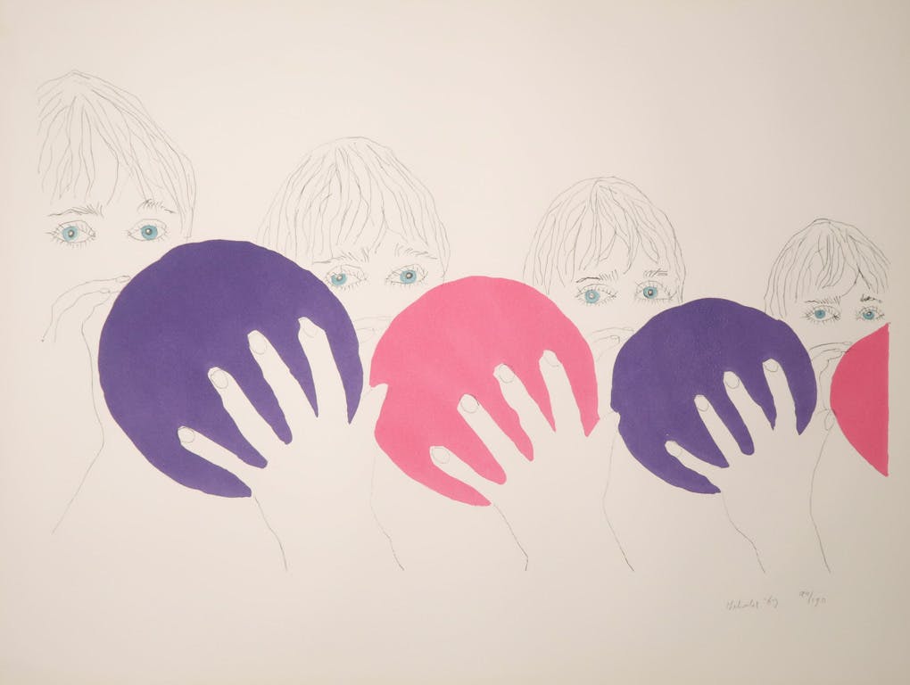 Jacob Zekveld - Jacob Zekveld: Litho, Jacob blaast ballonnen verkocht voor € 35!